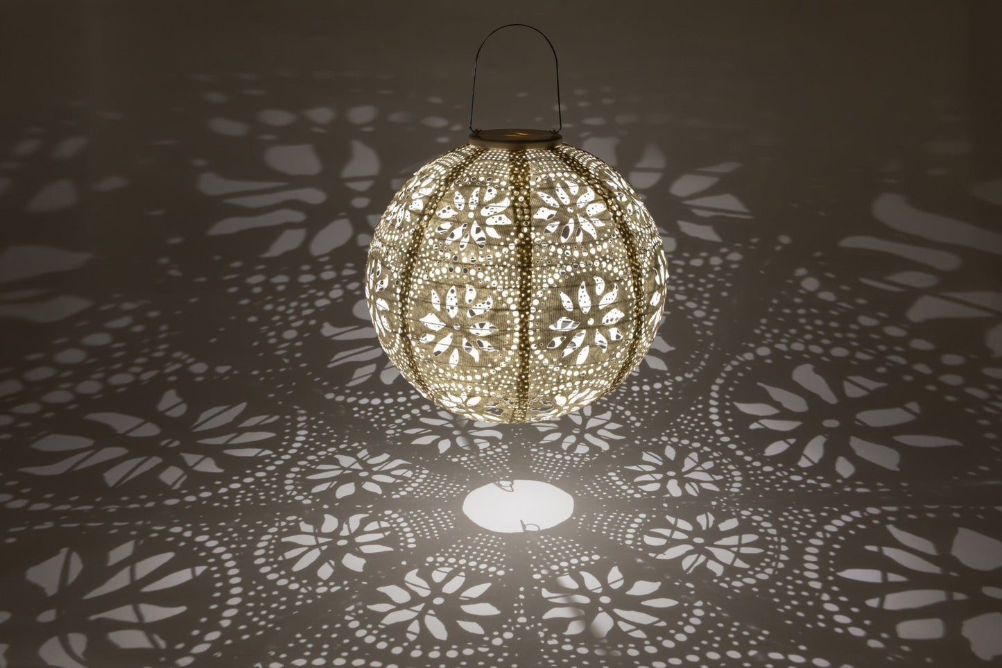 Stella Luxe Globe Boho Pearl 12" LED Lantern (Battery Powered)