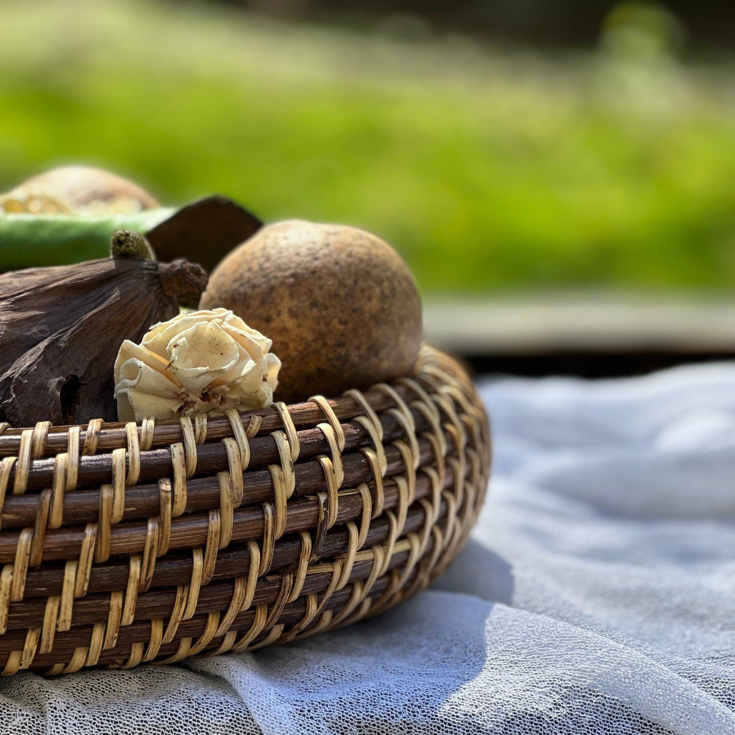 Rattan Apple Bowl