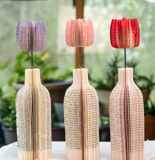 Book Flower Vase