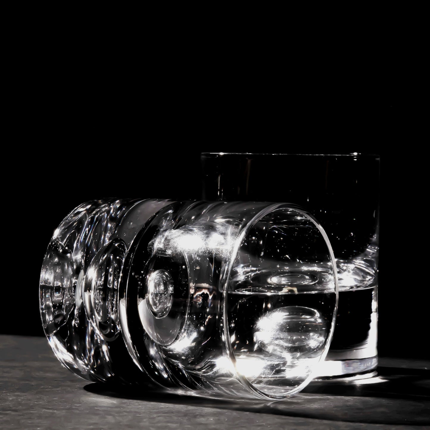 Crystal Bubble Heavy Base Whiskey Glass Tumbler