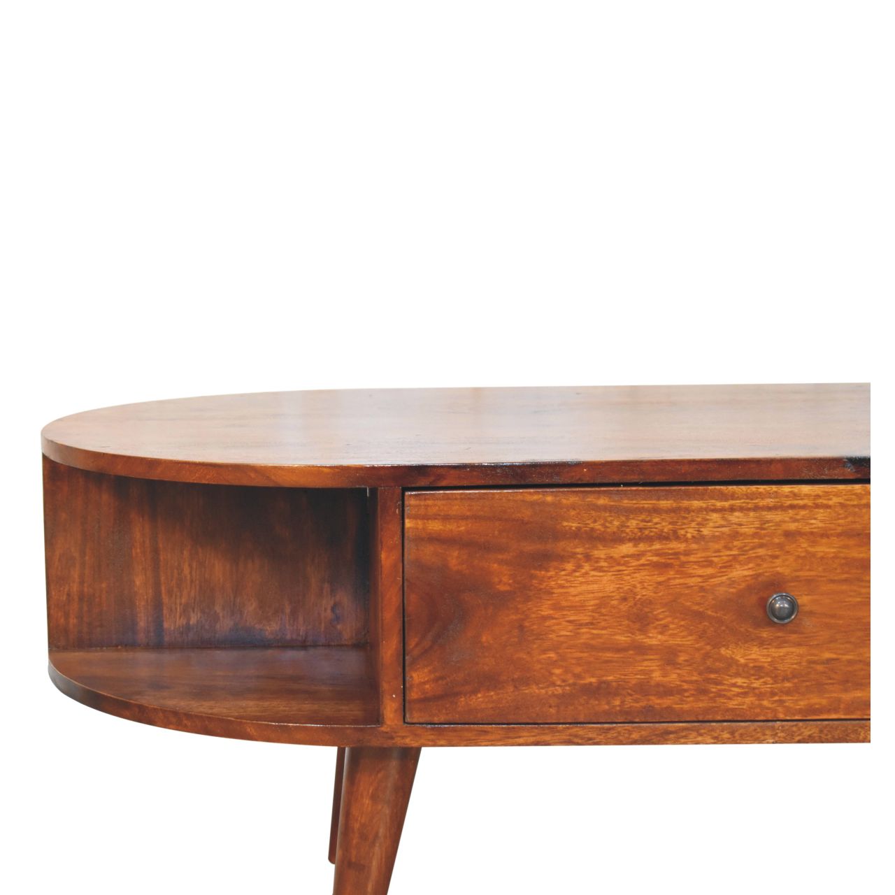 Solid Wood Oval Coffee Table