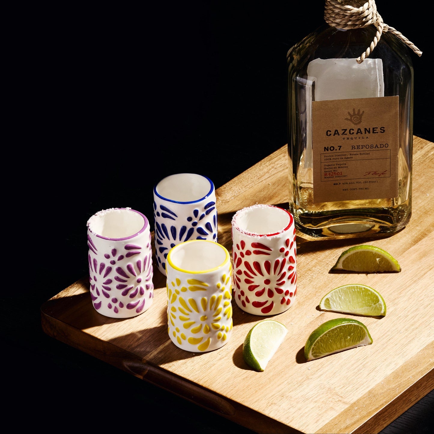 Tiki Blossom Ceramic Shot Glasses (3oz)