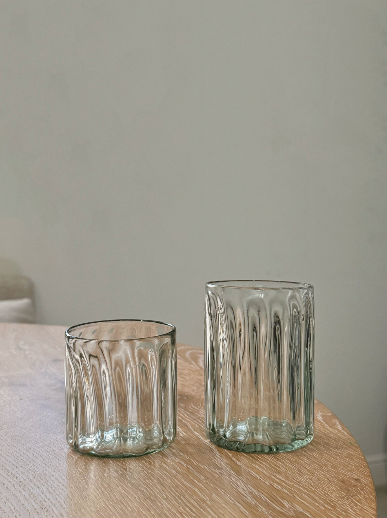 Handblown Fluted Tumbler, Set of 2