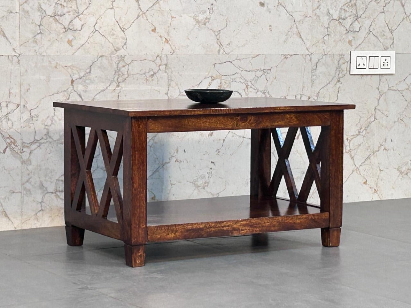 Solid Wood Belmont X-Frame Coffee Table