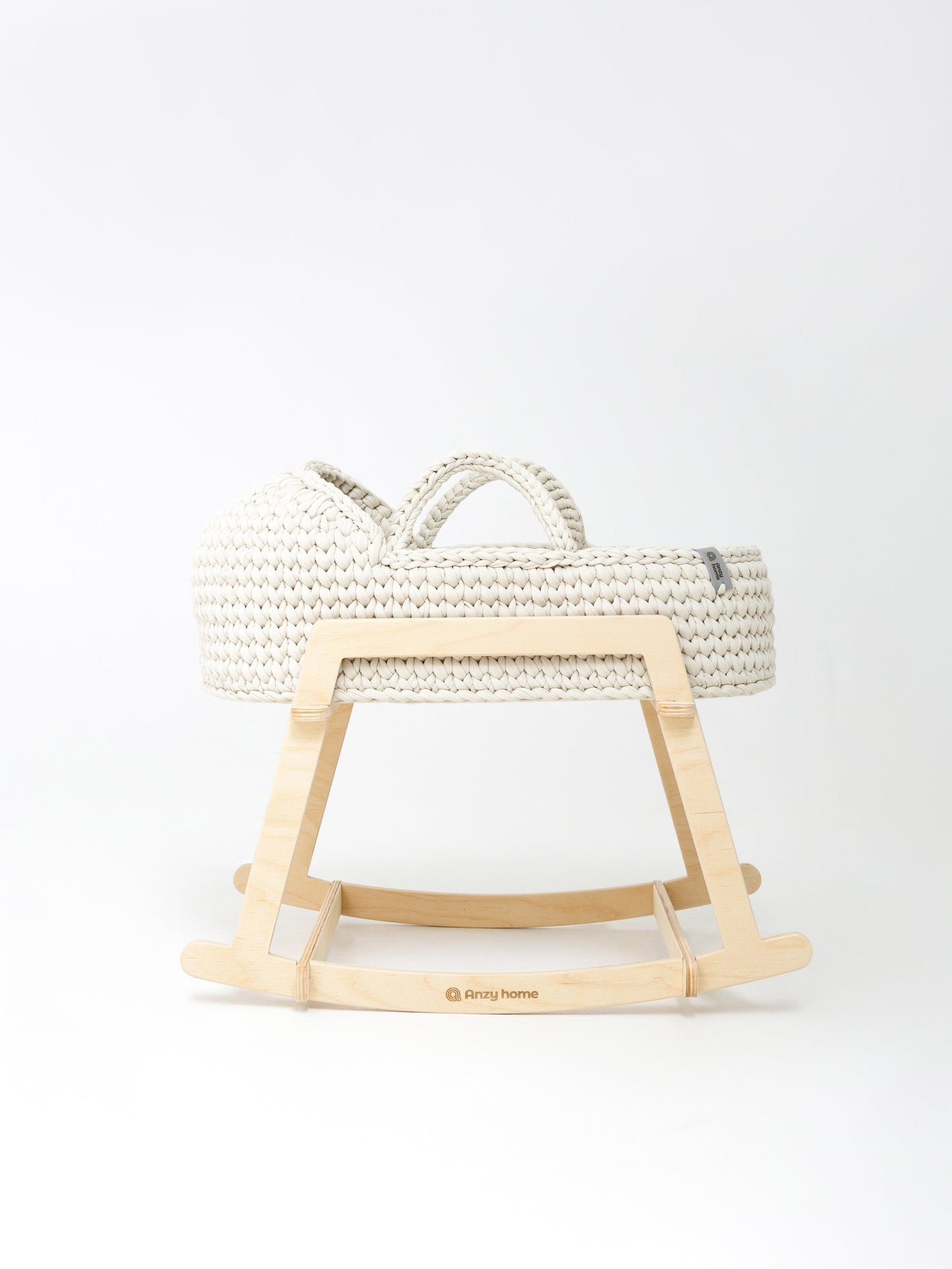 Doll Moses Basket w/Rocking Stand