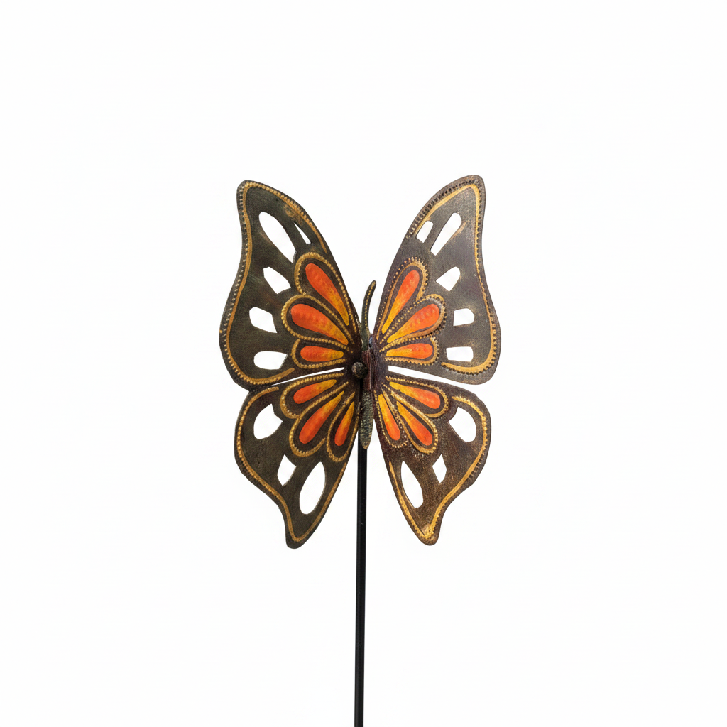 Orange Butterfly Stake
