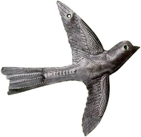 7" Small Metal Bird, Decorative Accent Handmade Figurine