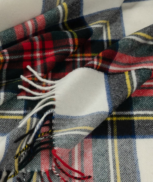 Highland Tartan Tweed Merino Wool Throw - Dress Stewart