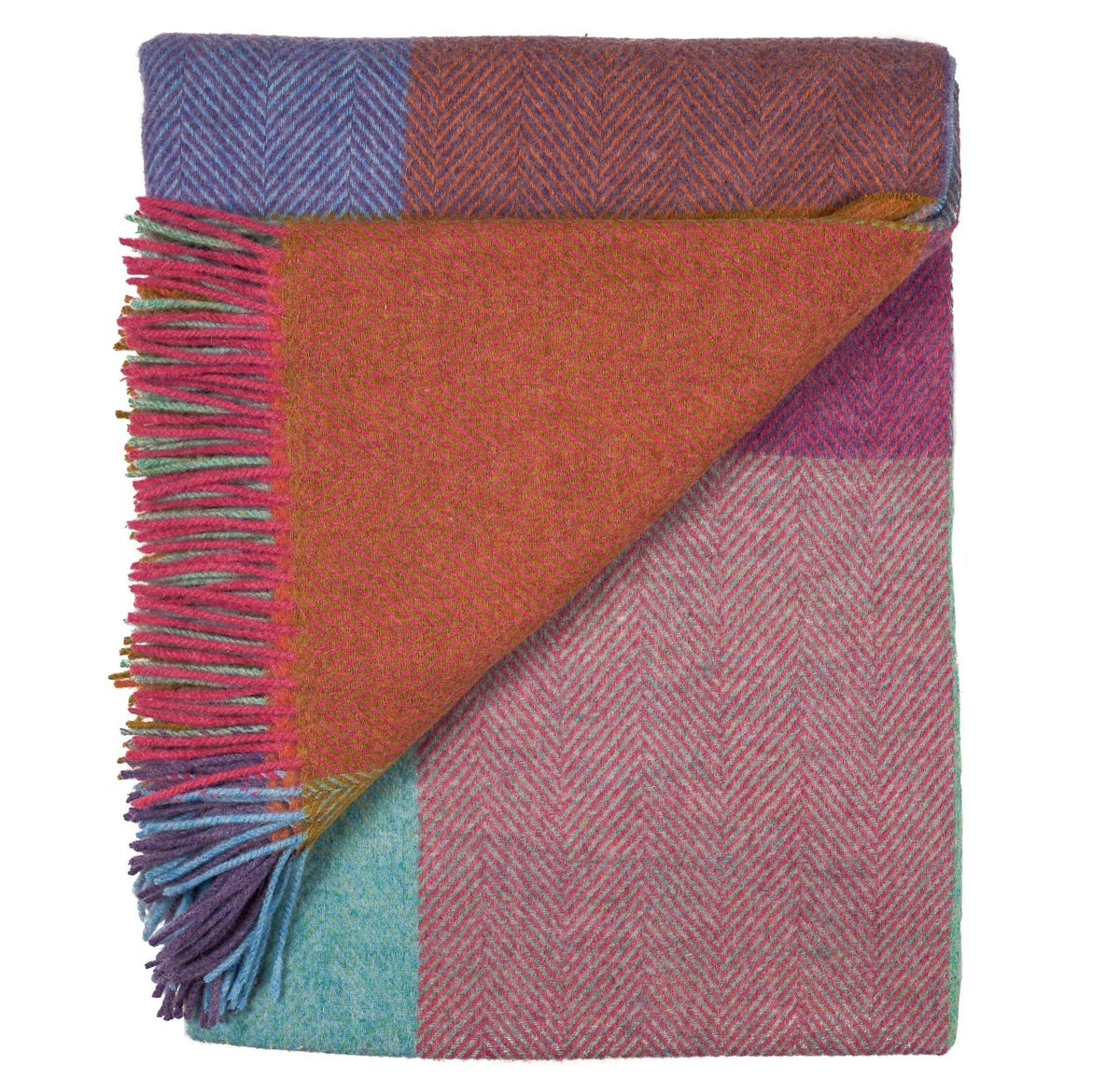 Southampton Home Merino Wool Throw – Block Kaleidoscope