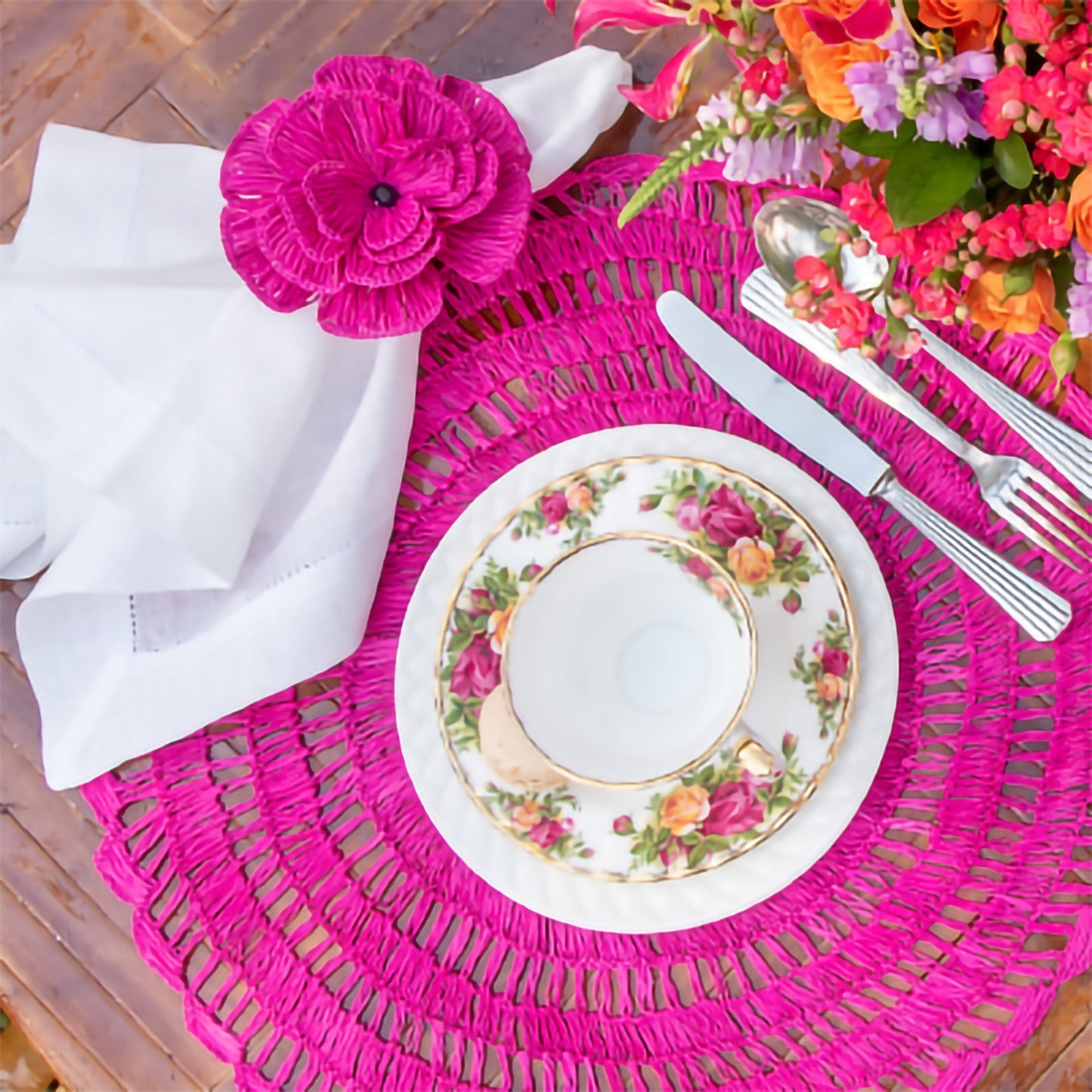 S/4 Buriti Flower Napkin Ring
