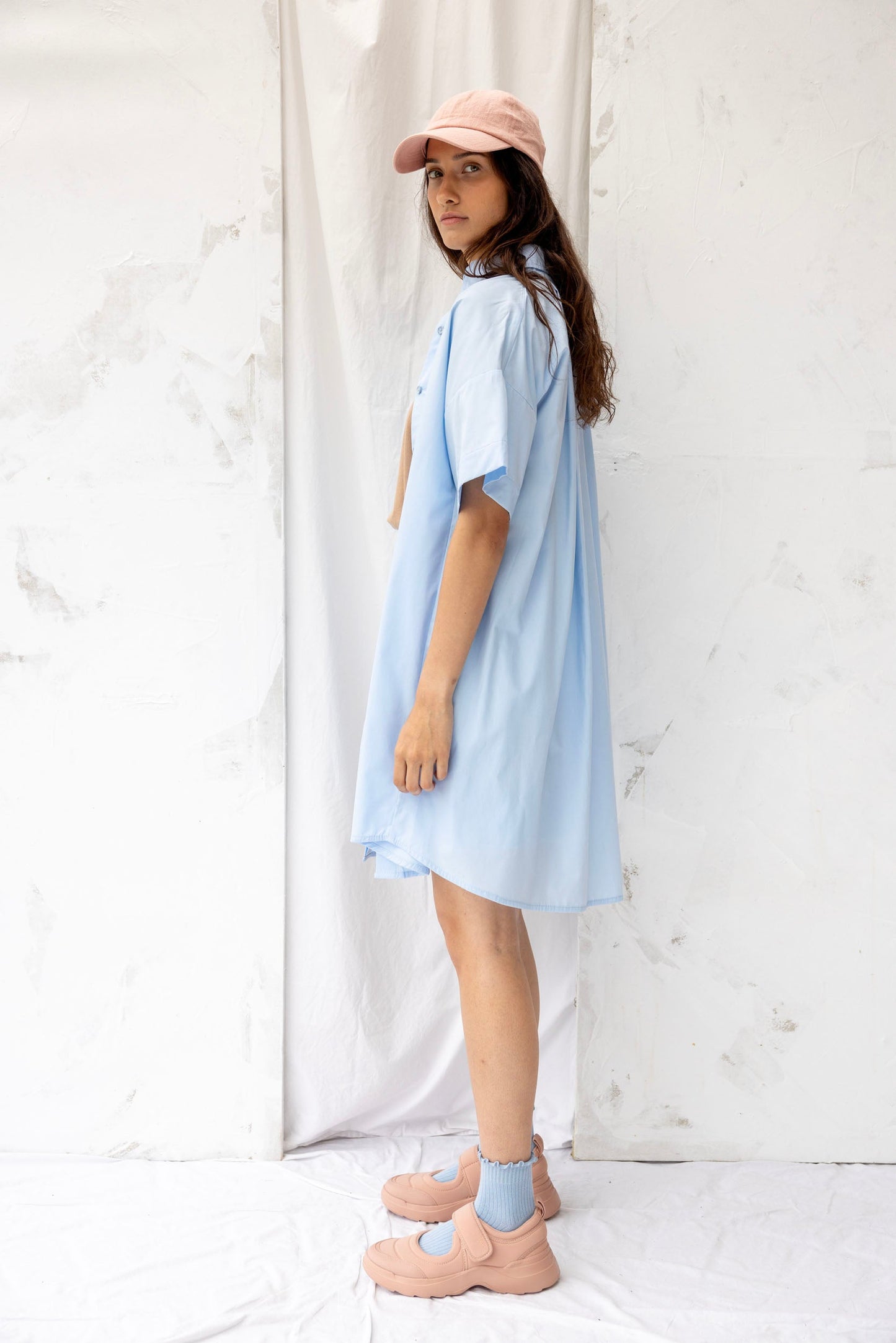 Cooper Shirt Dress | Sky Blue - ReCreate Clothing