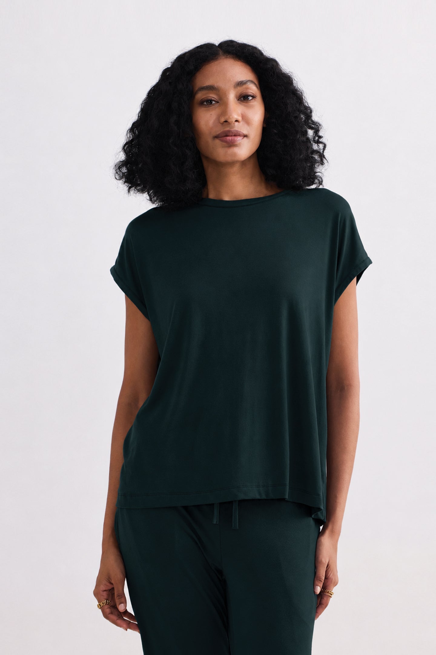 Relaxed Tee Set in Teal