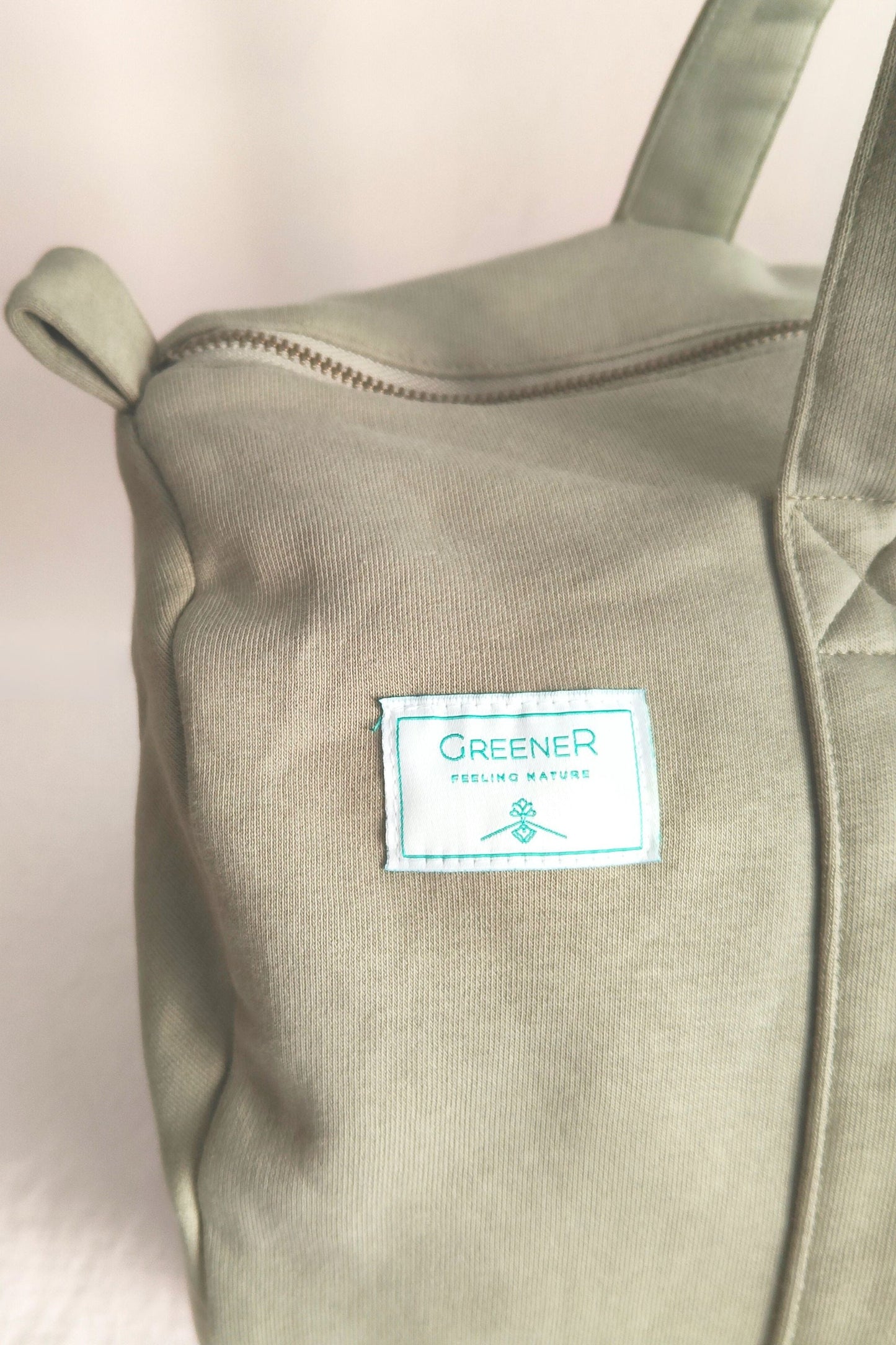 Bolsa de viaje sostenible - Verde Almendra