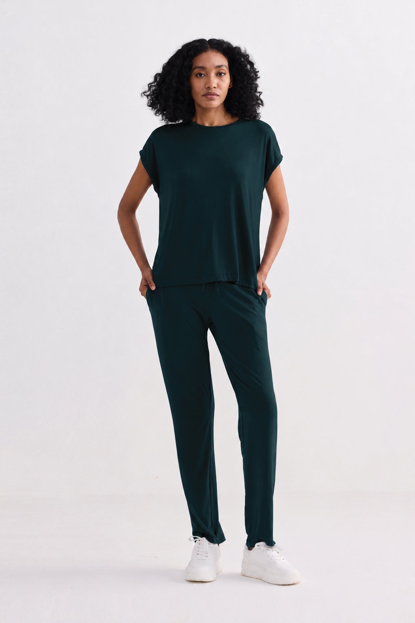 Wide Leg Pant in Teal