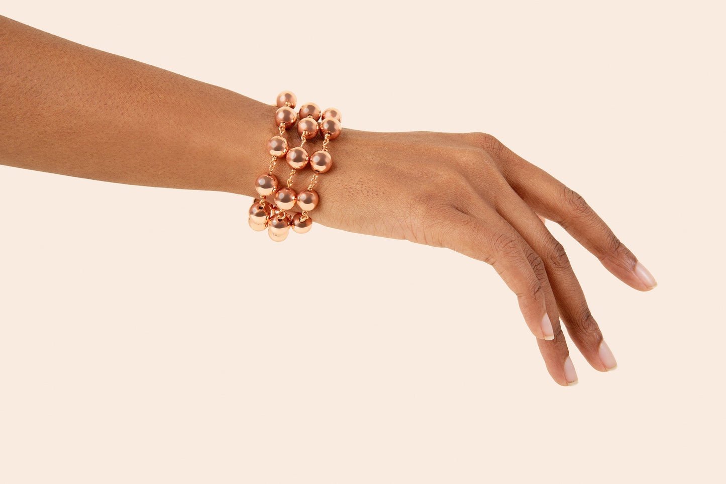 Rose Hematite 3-Strand Socialite Bracelet | Magnetic Clasp