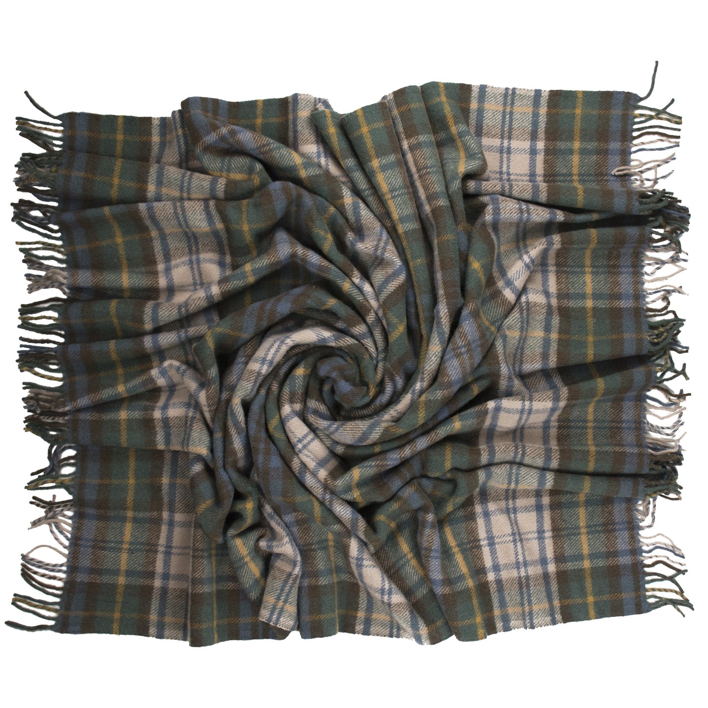 Highland Tweeds New Wool Fluffy Throw - Antique Dress Gordon
