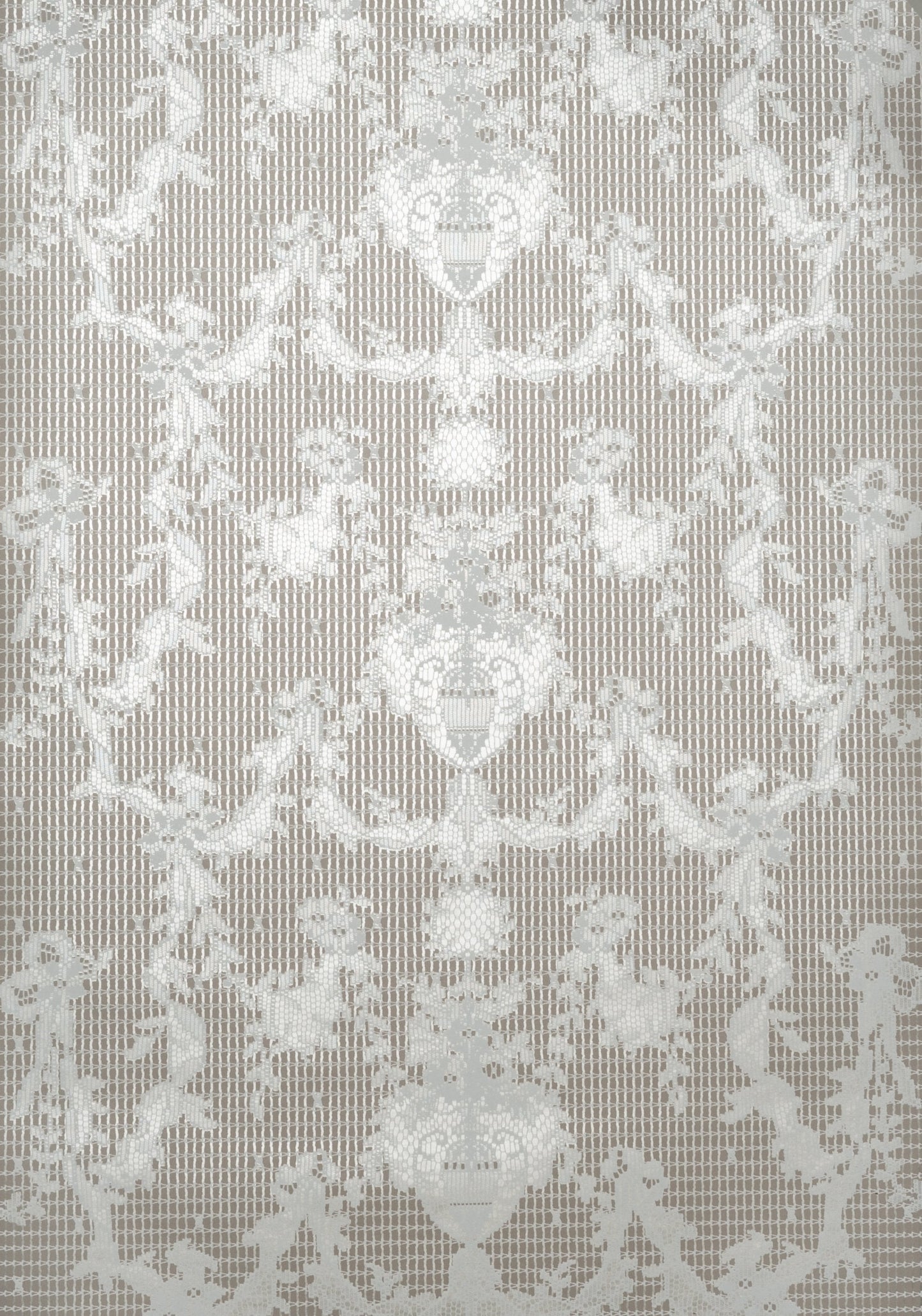 Prince of Scots Rose Damask Paper Lace Paper Wallpaper
