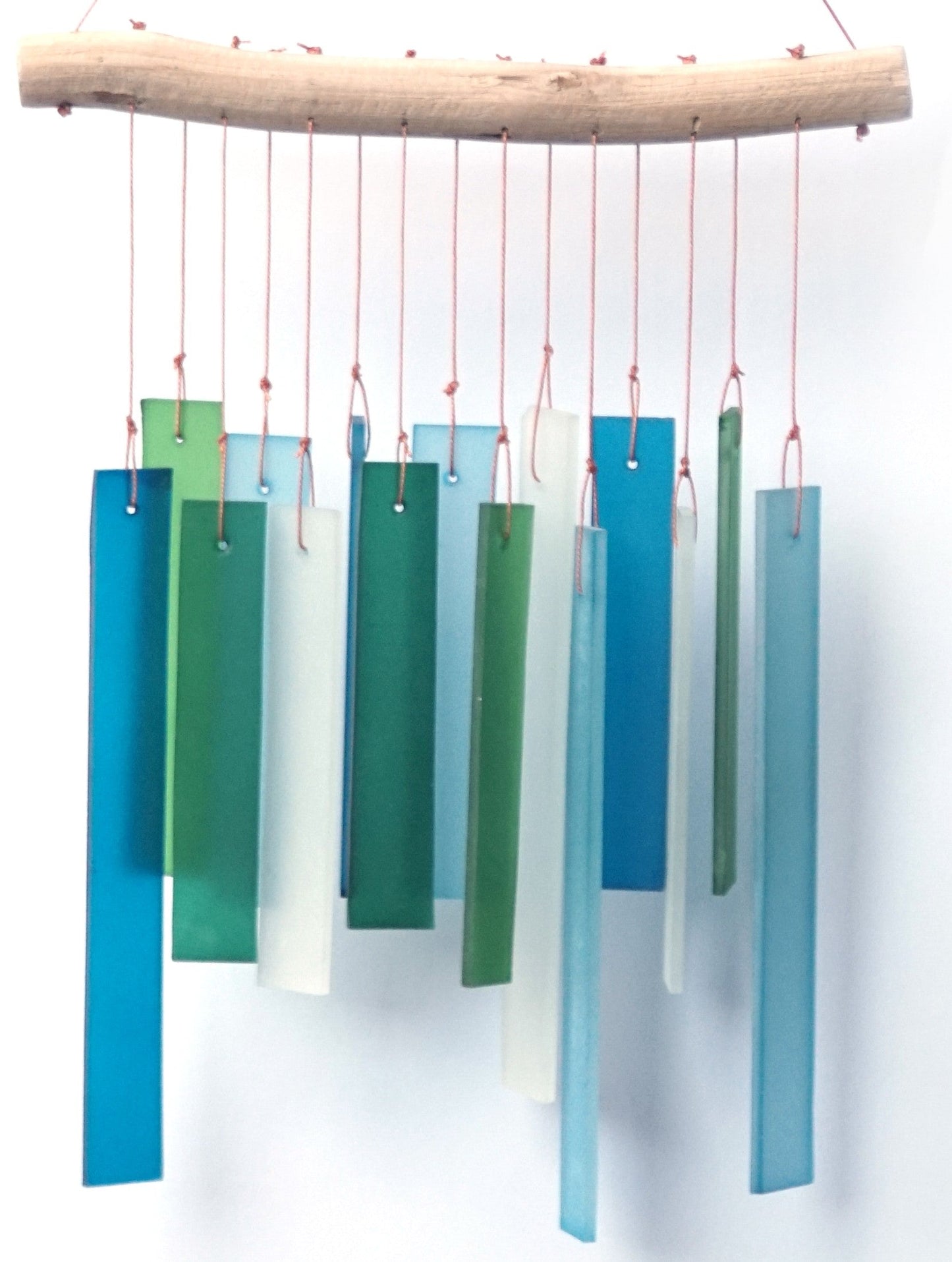 Recto, Blue Lagoon Sea Glass Wind Chime