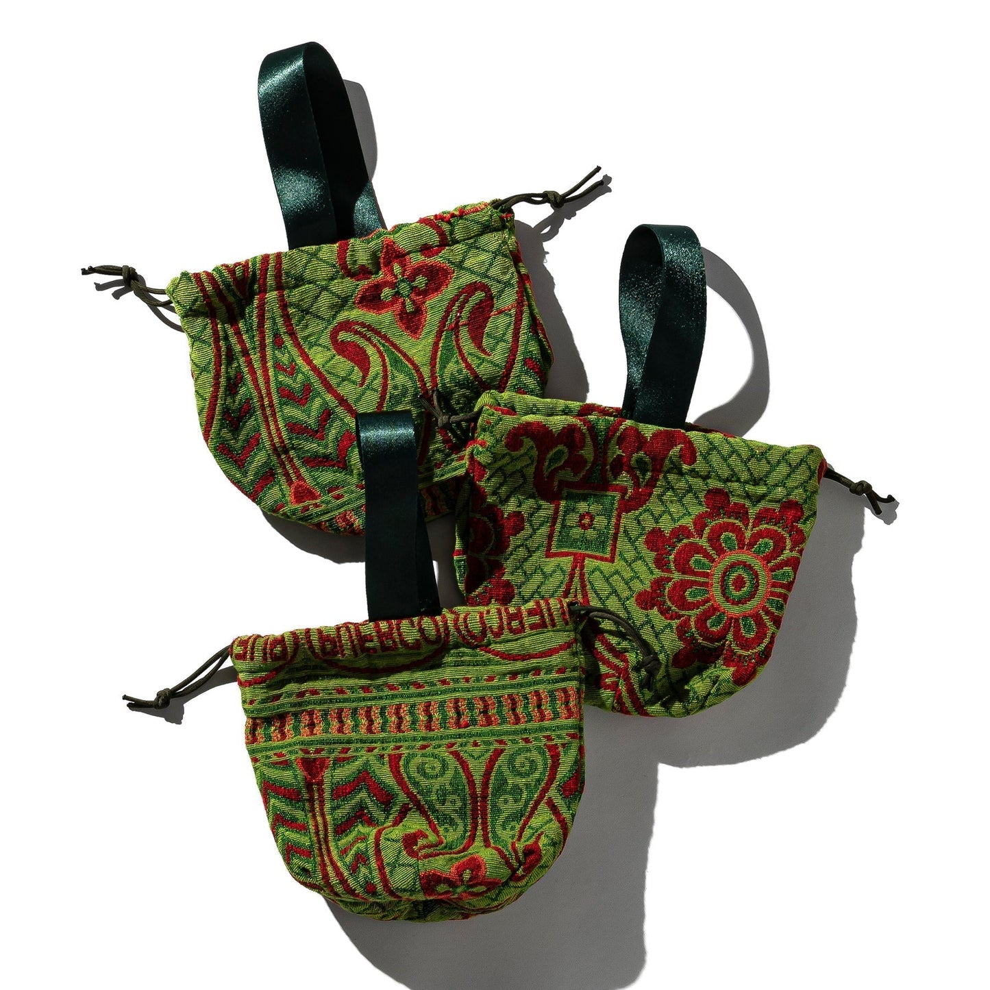 Jacquard Fabric Drawstring Bag