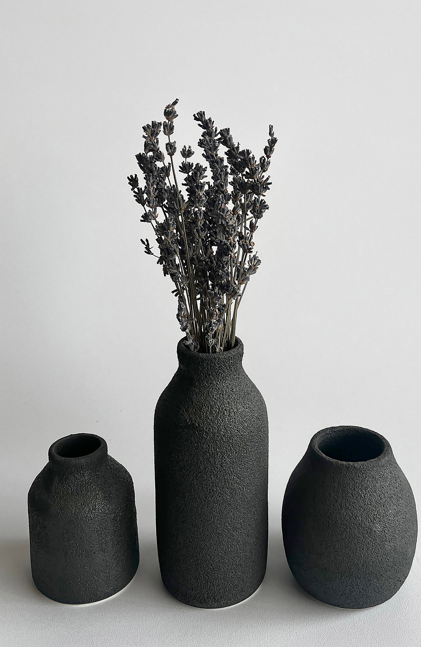 Black Crater Vases