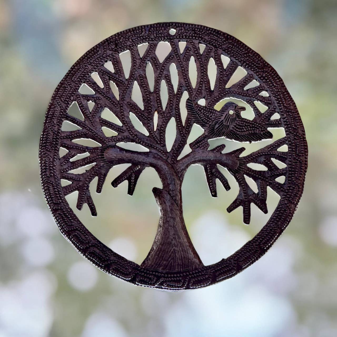 Small Tree of Life with Bird,  Ornament Wall Sculpture