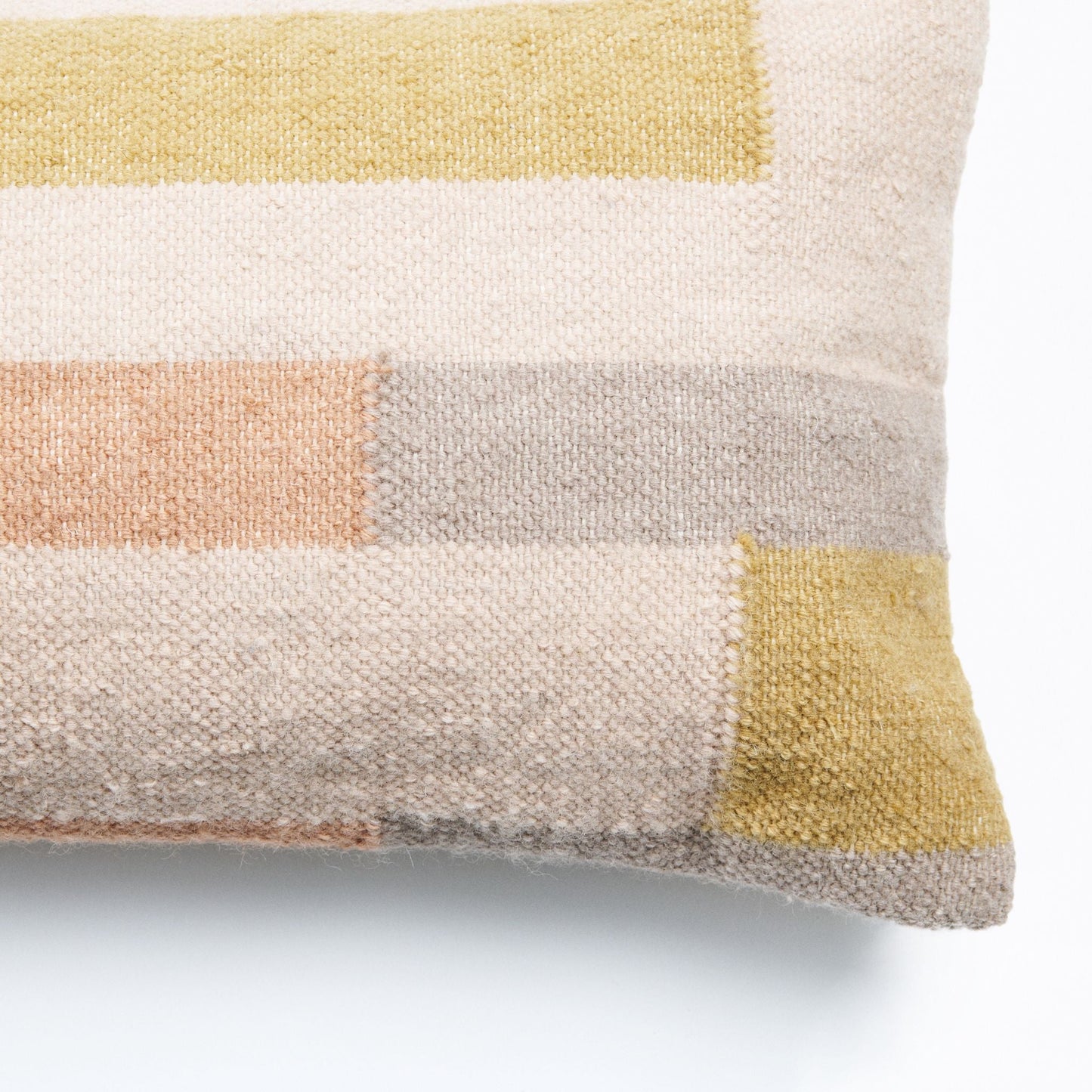 Shale Hand Woven Pastel Color Large Geometric Lumbar Pillow