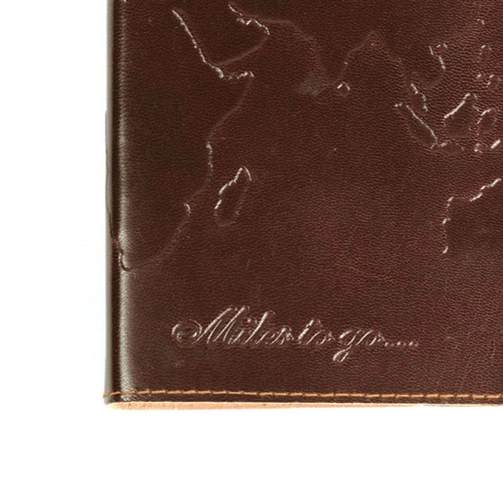 World 5x7 Leather Journal - Refillable Recycled Paper