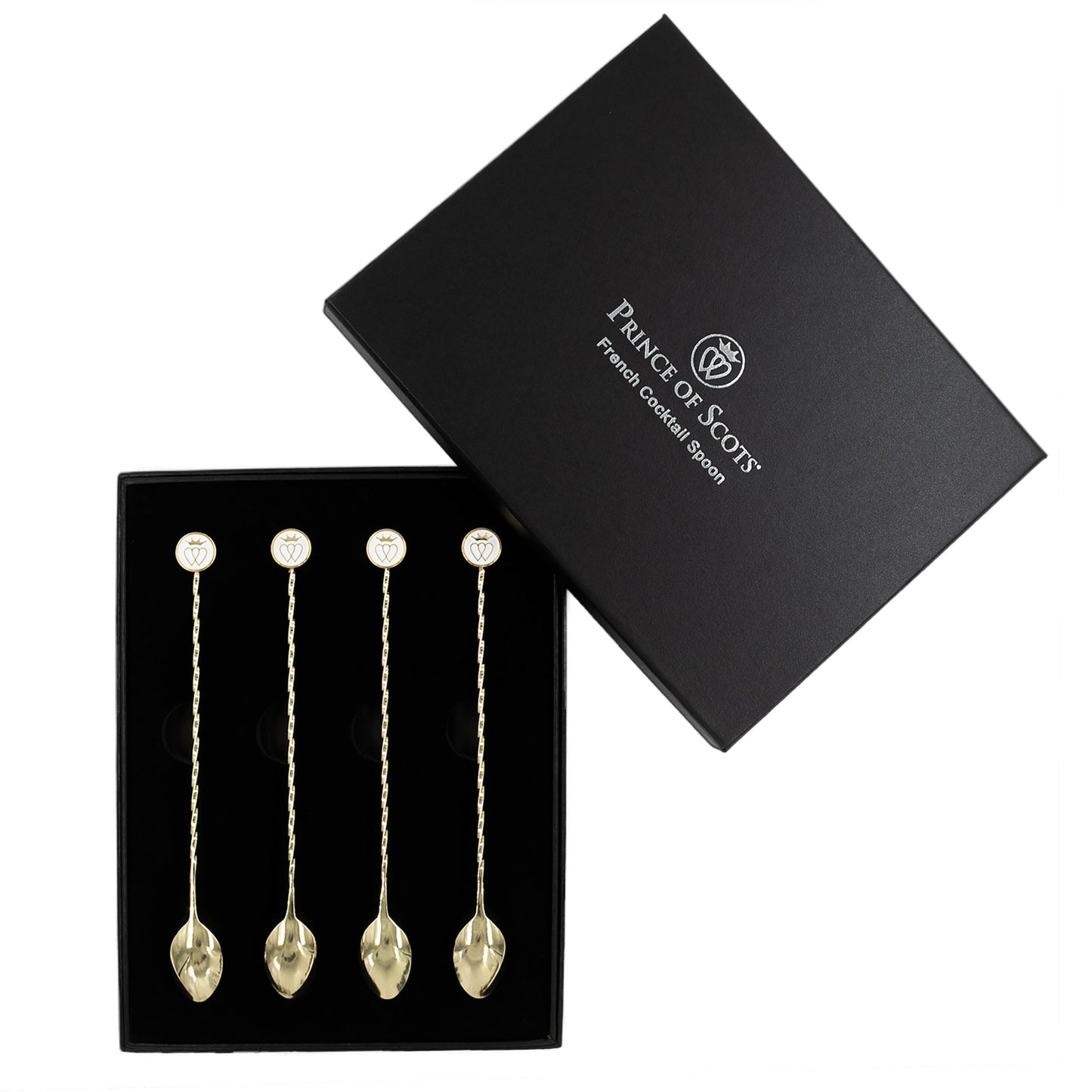 French Cocktail Spoons Gift Set - Gold