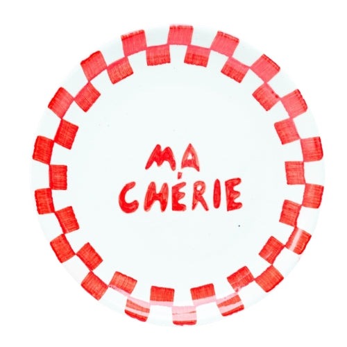 S/2 Ma Cherie Ceramic Snack Plate