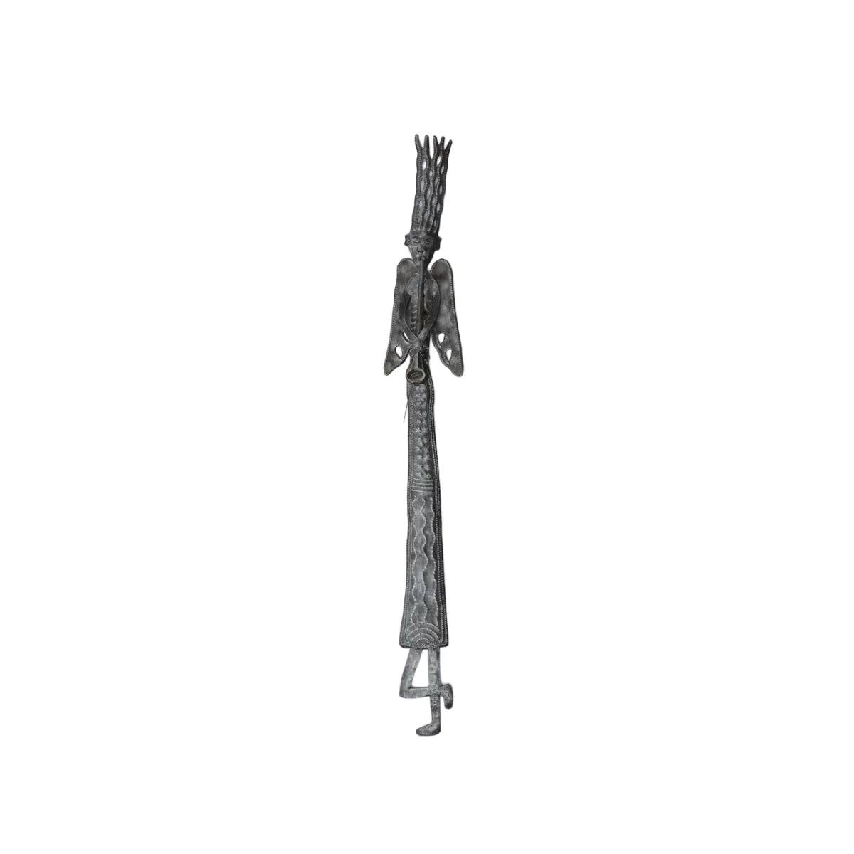 Handcrafted Haitian Metal Art, Tall Narrow Whimsical