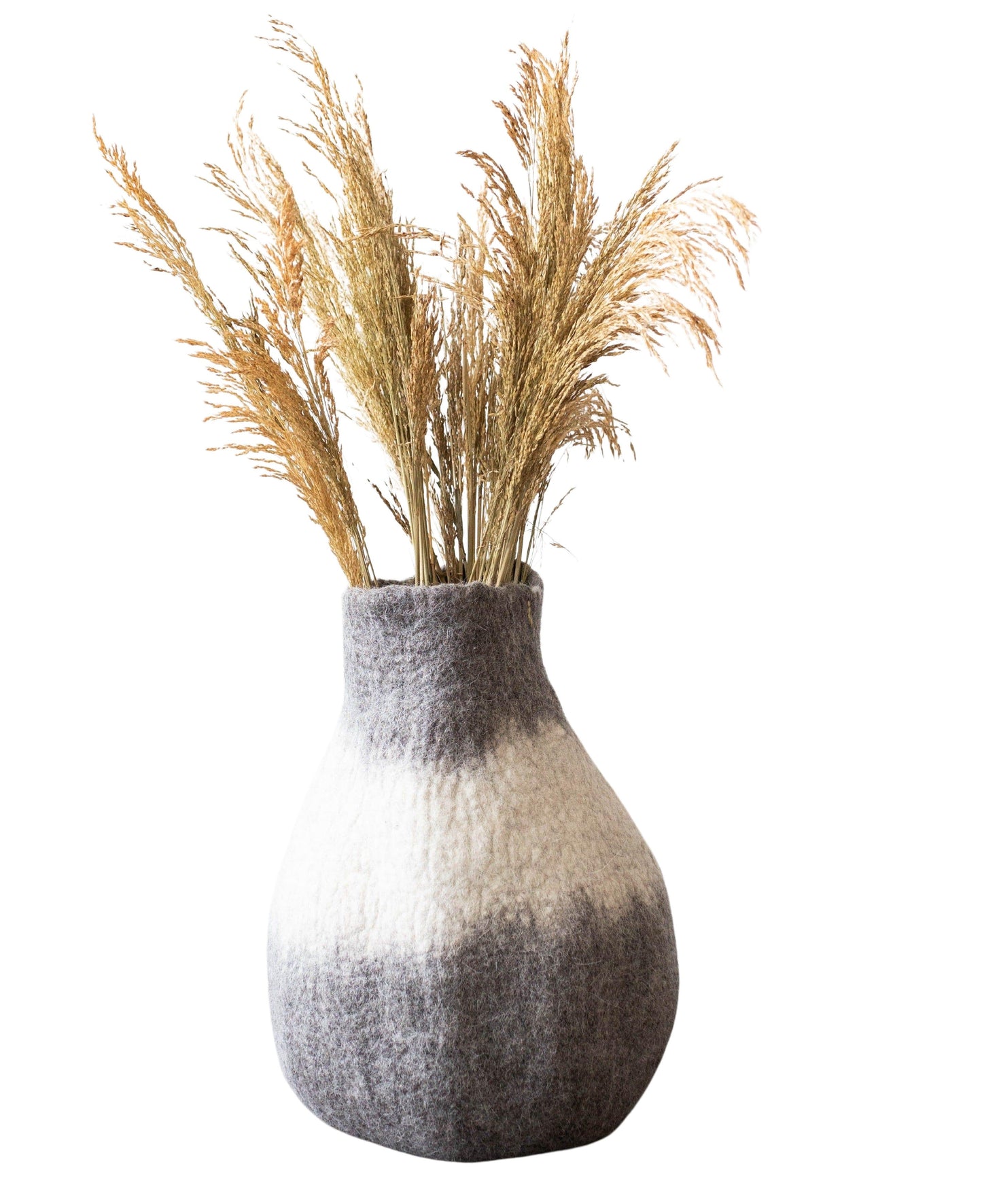 Eclipse Charcoal and Ivory Wool Gourd Basket