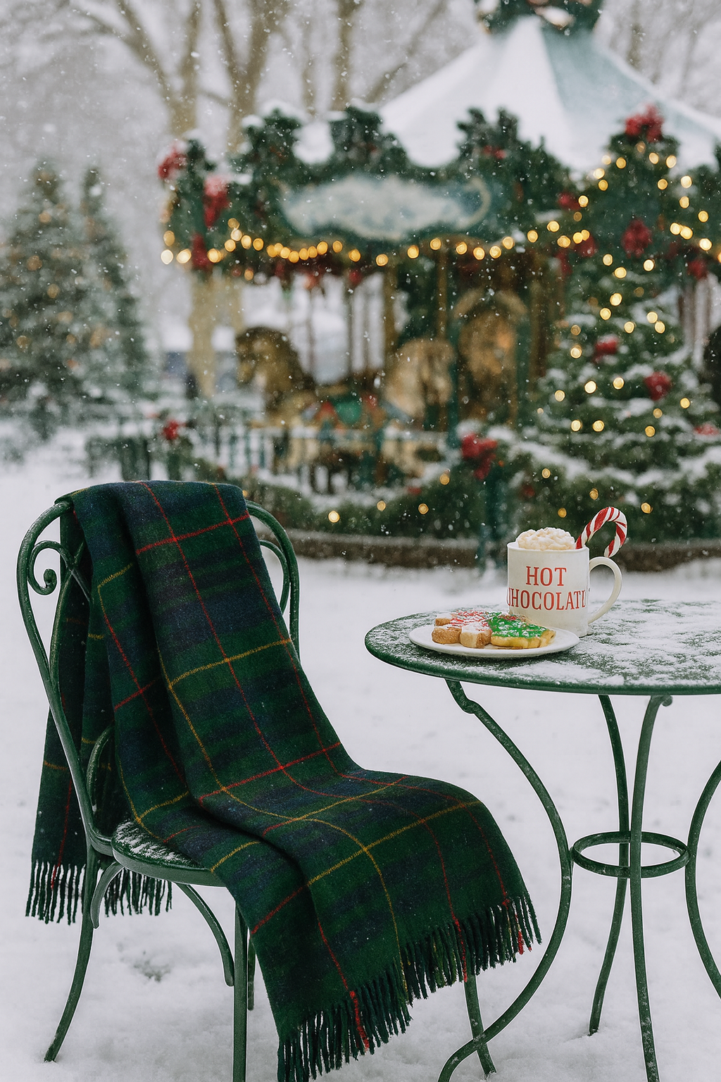 Highland Tweeds Shetland Lambswool Throw - Hunting Stewart