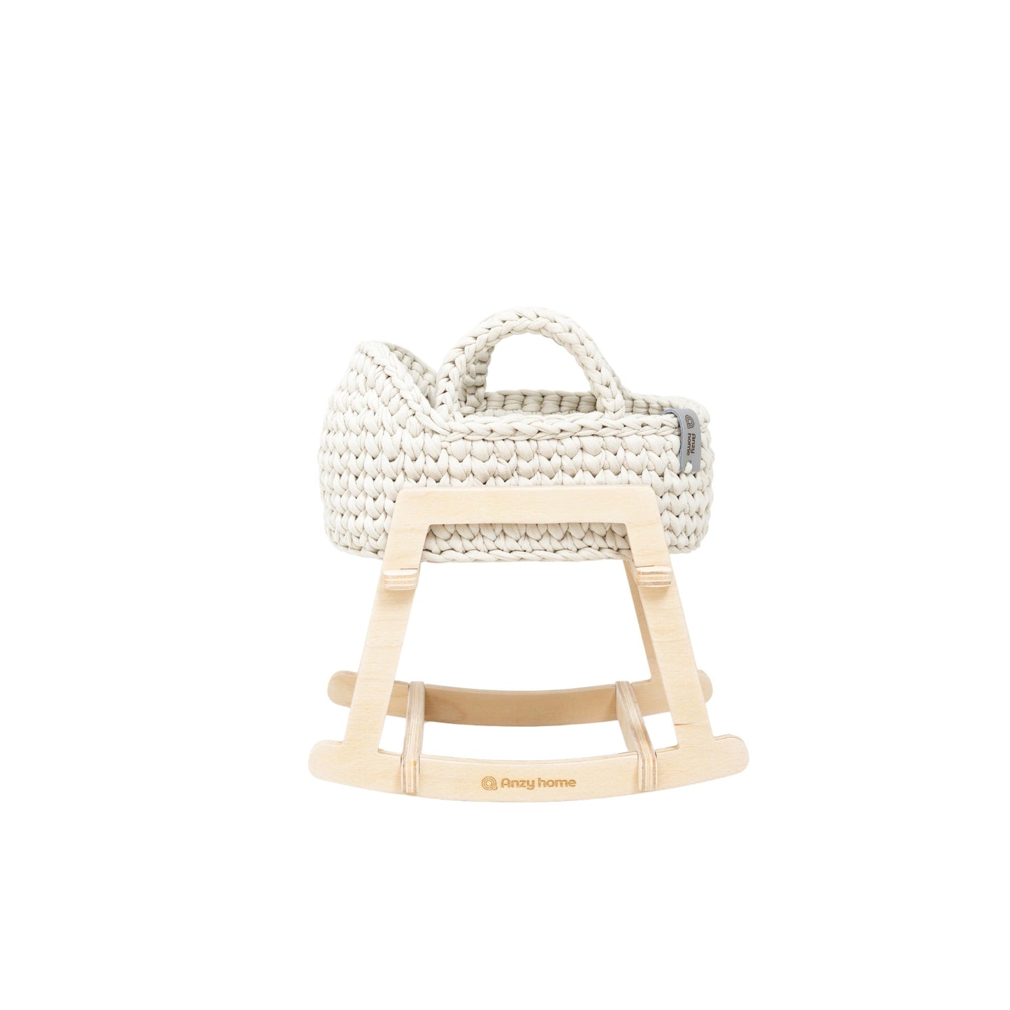 Mini Doll Moses Basket w/Rocking Stand