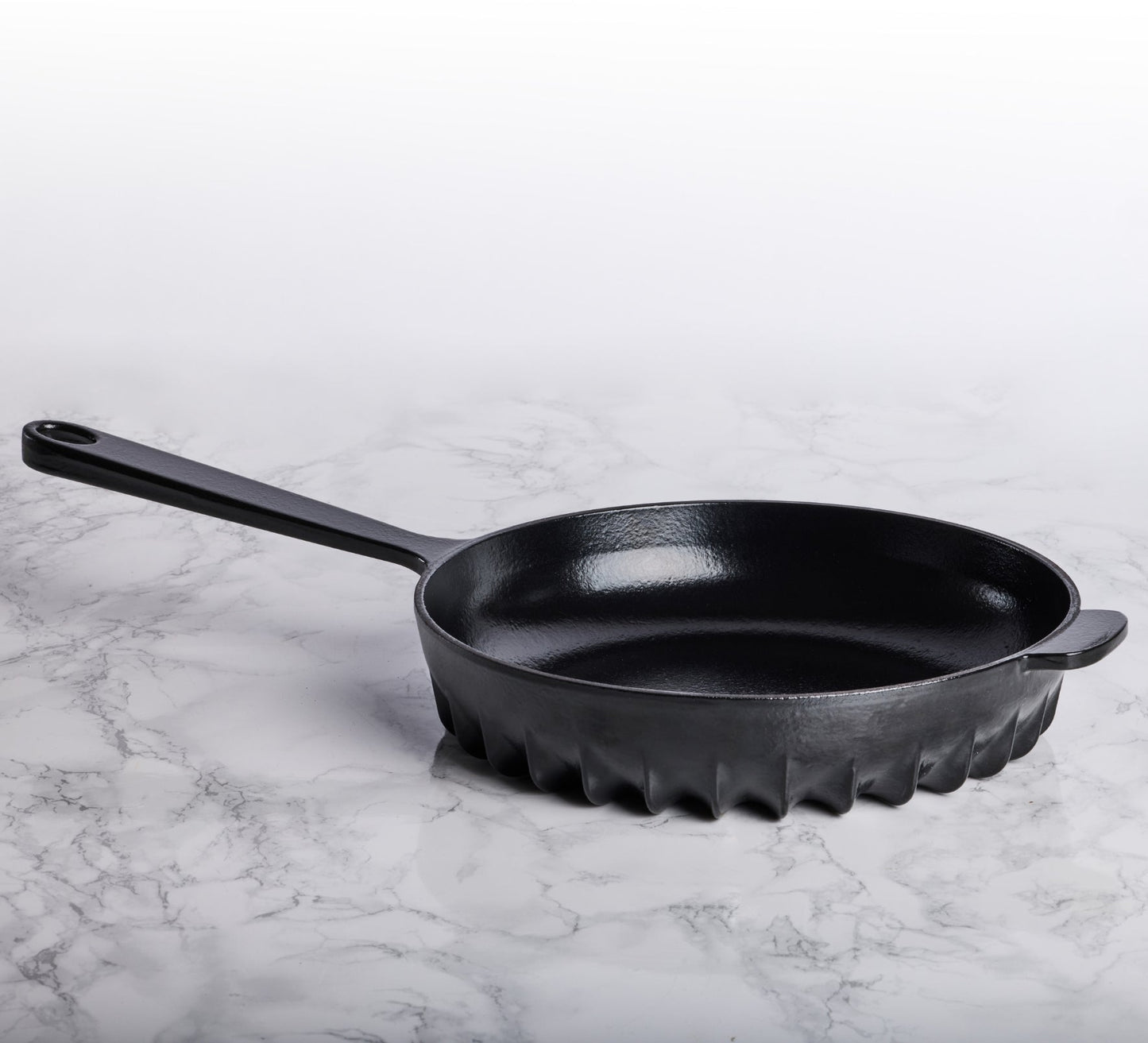 FIREUP Rapid Heat Enameled Cast Iron Caviar Black Frying Pan, 10 In.