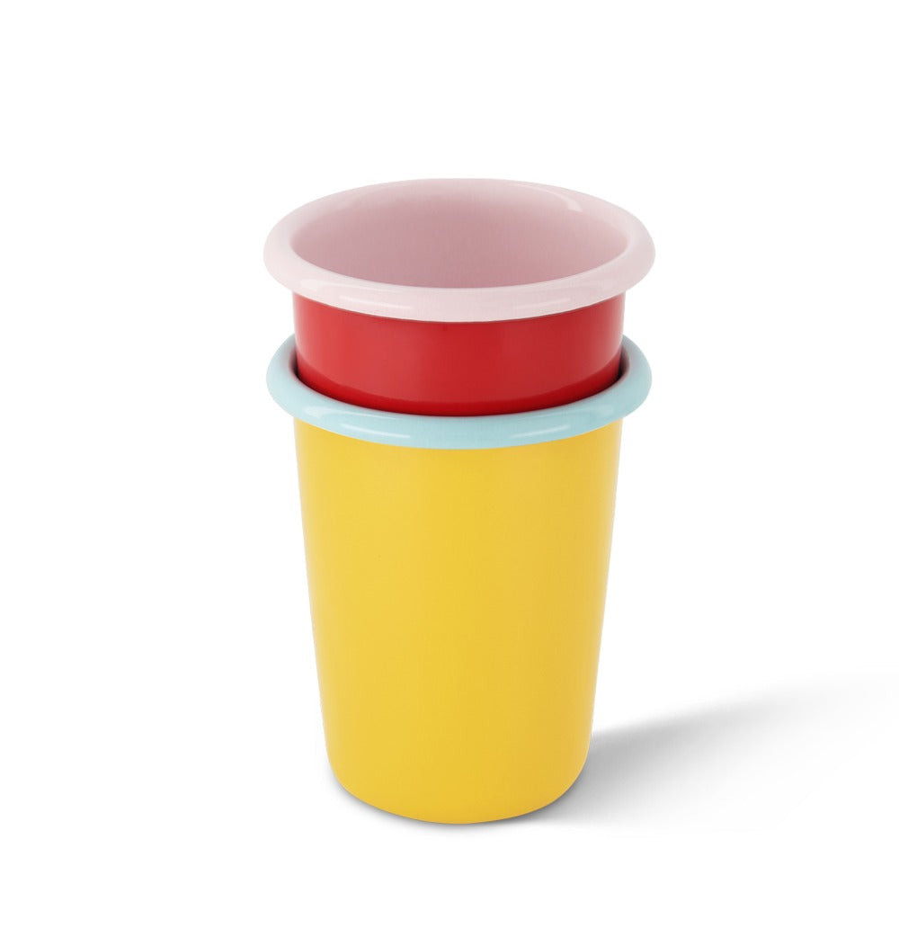 S/4 Small Enamel Tumbler - Two Tone