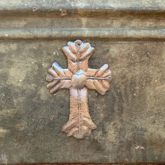 Recycled Metal Cross, Milagro 4.5