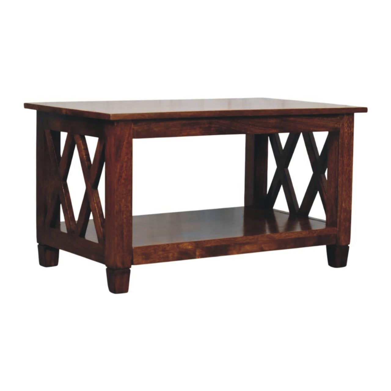 Solid Wood Belmont X-Frame Coffee Table