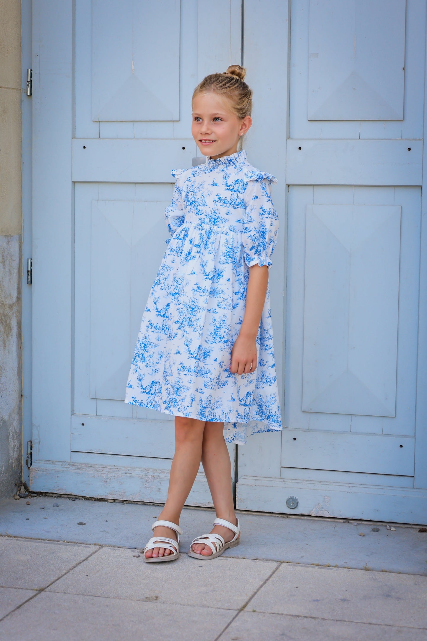 Aoki Dress-Blue Toile