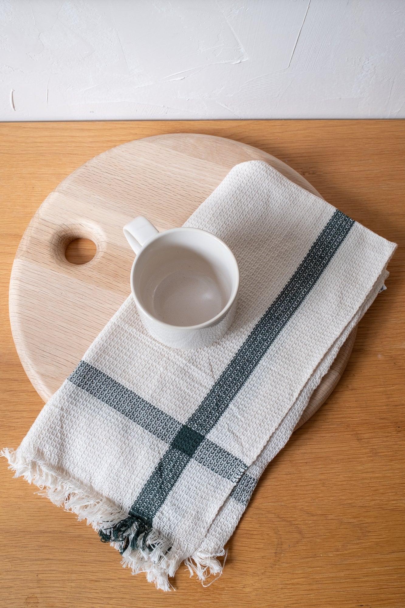 India Kitchen Towel - Green Line