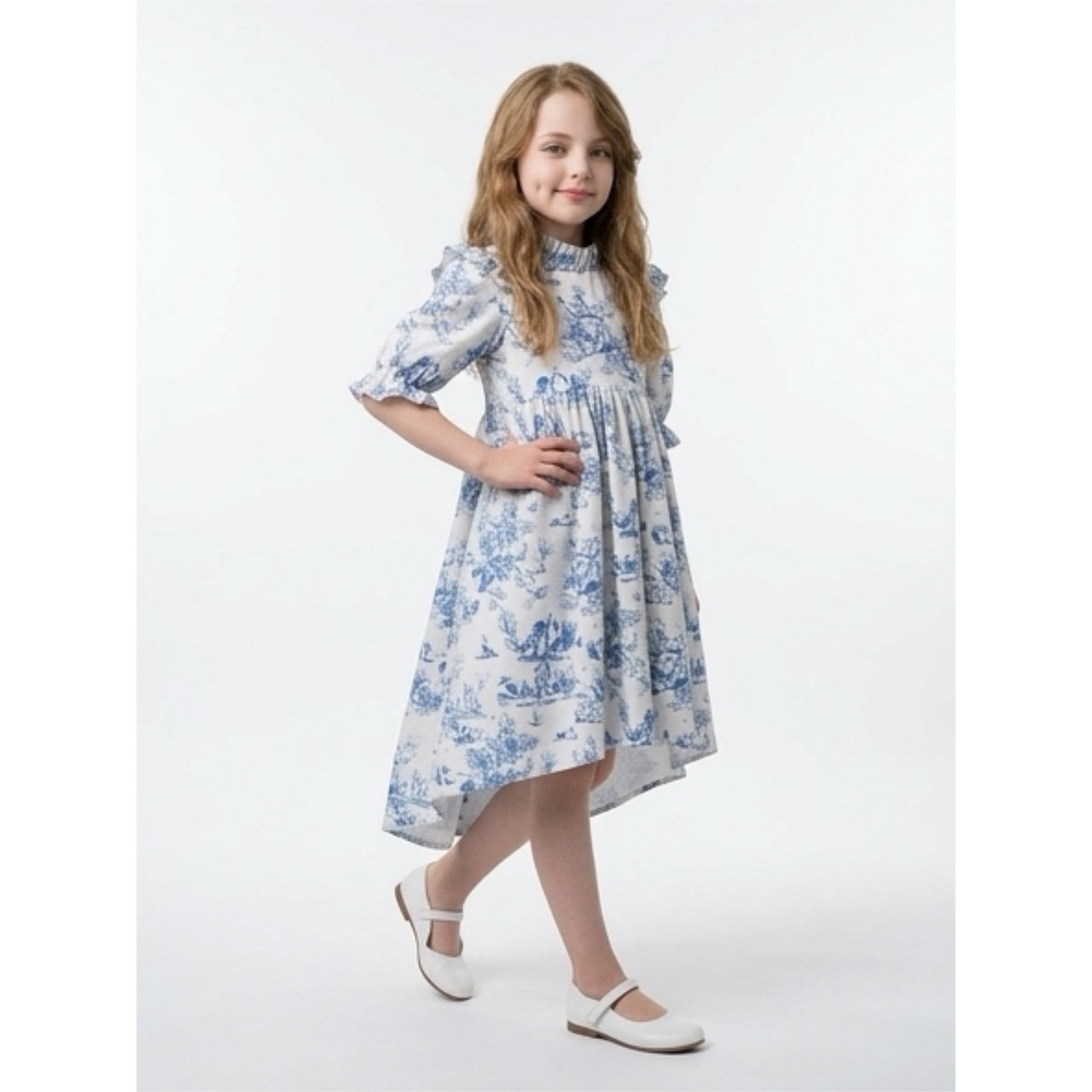 Aoki Dress-Blue Toile