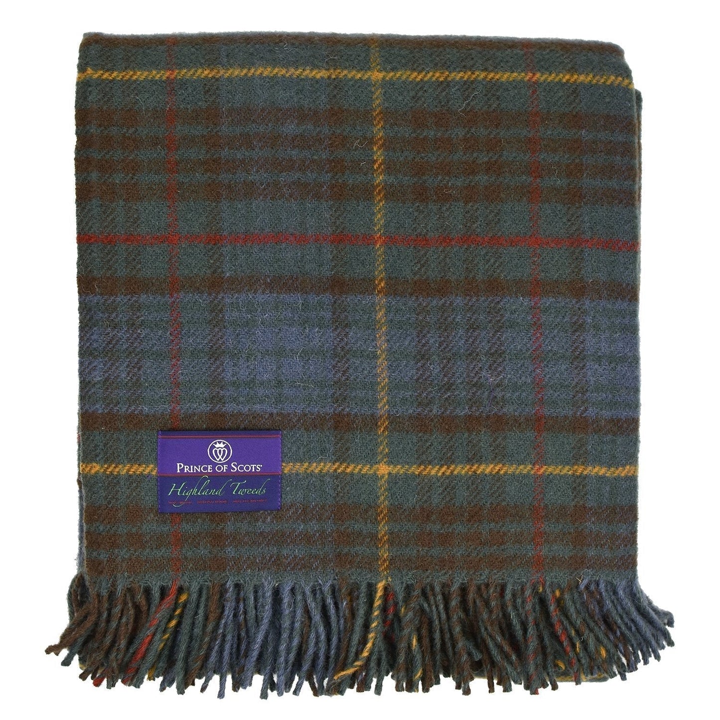 Highland Tweeds New Wool Fluffy Throw - Antique Hunting Stewart