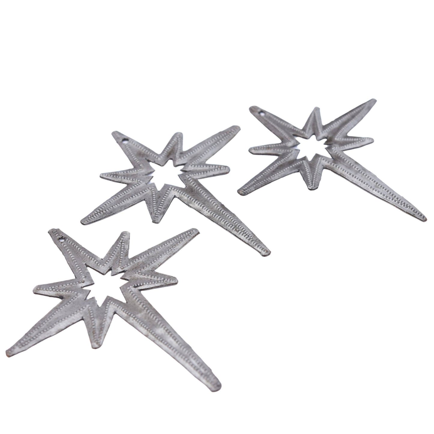 Handmade Recycled Steel Star Ornaments
