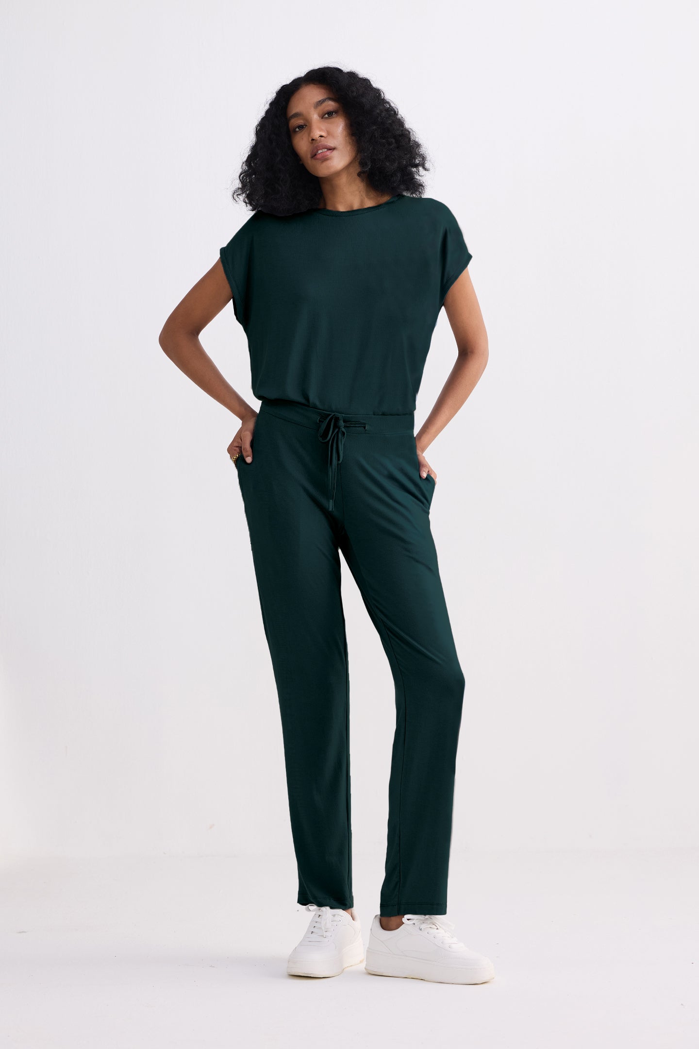 Wide Leg Pant in Teal