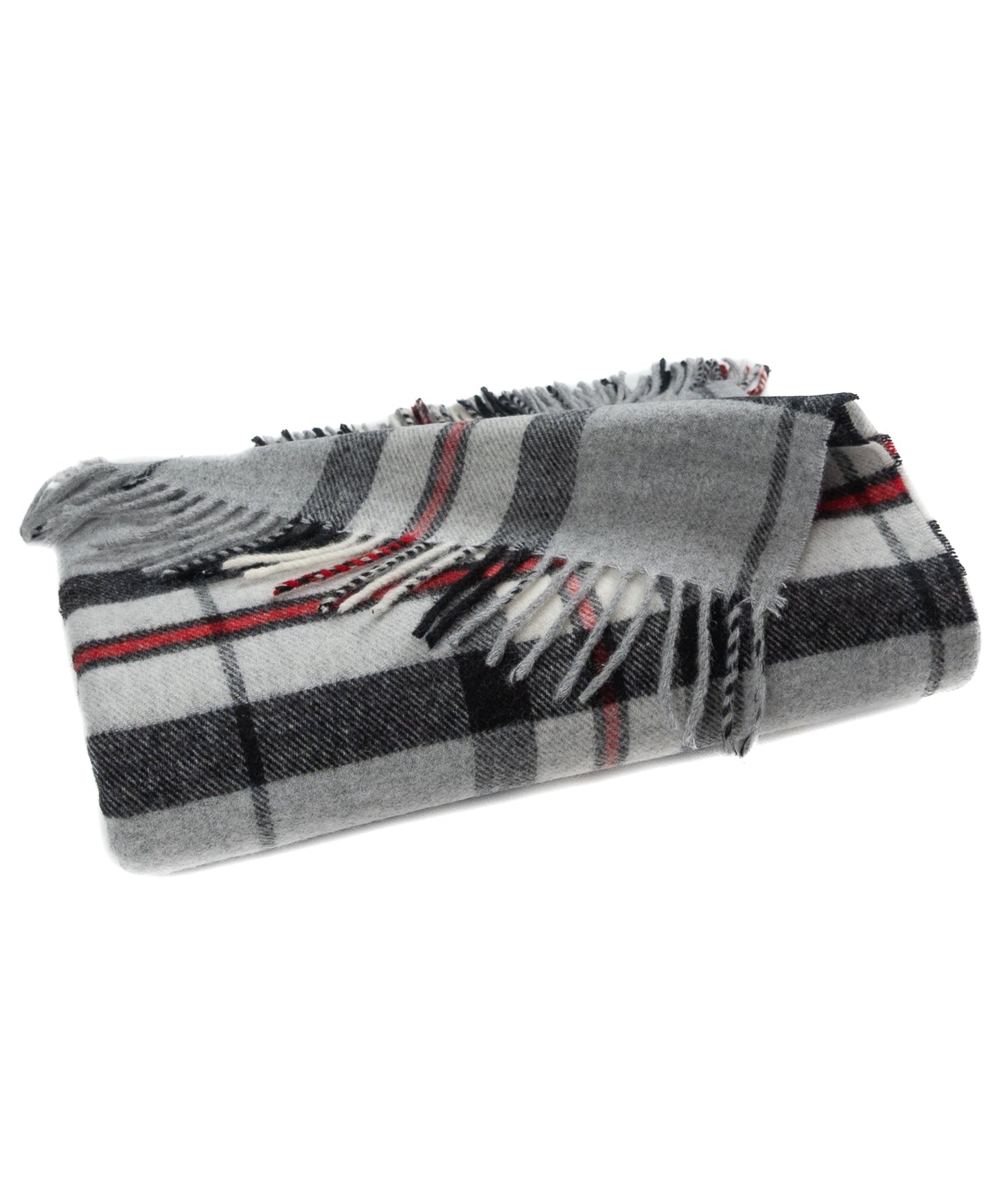Prince of Scots Merino Wool Throw - Grey Thompson
