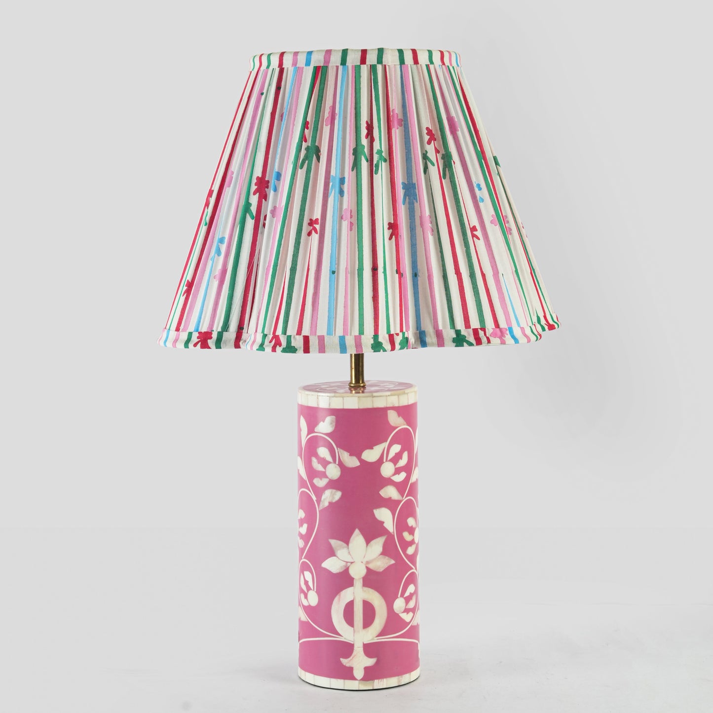 Floral Vines Bone Inlay Table Lamp Base