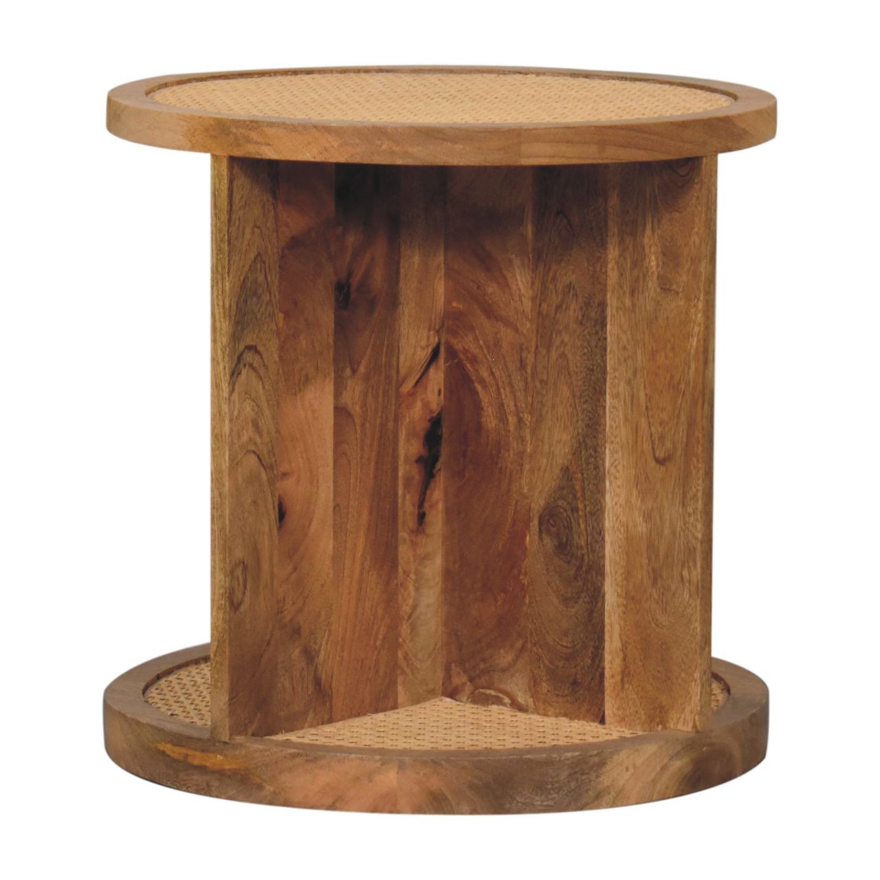 Solid Wood Close-knit Corner End Table