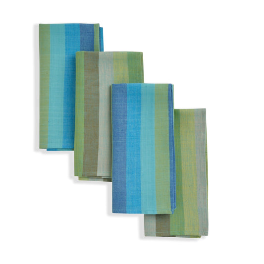 Handwoven Cotton Napkins, Set of 4 | 16" × 16" | Fair Trade | Harmonic