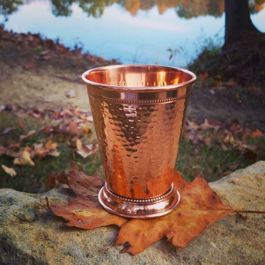 S/2 Hammered Copper 12 Ounce Mint Julep Cup