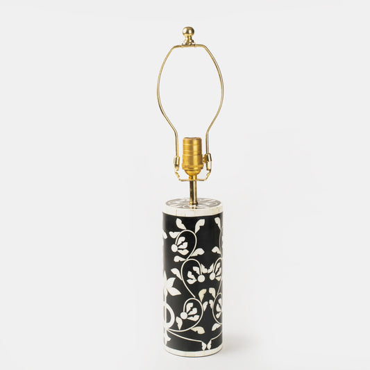 Floral Vines Table Lamp - Black