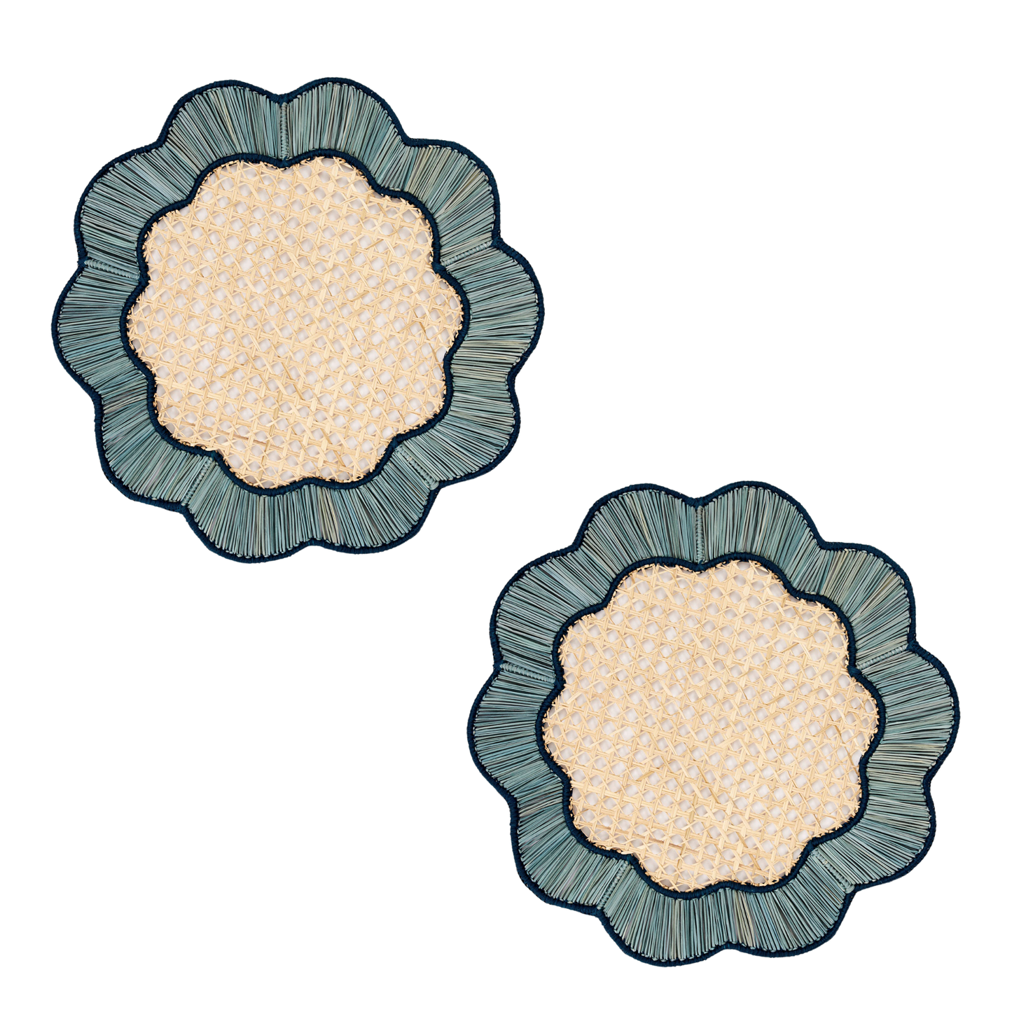 S/2 Breezy Placemat Sky Blue/Navy